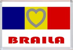 Braila - Love Romania/Romanian Towns & Cities Flag - Jumbo Fridge Magnet Souvenir Gift Present