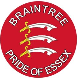 Braintree - Pride of Essex - TWO PACK - Car Bumper Laptop Window Decal County Flag Sticker