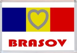 Brasov - Love Romania/Romanian Towns & Cities Flag - Jumbo Fridge Magnet Souvenir Gift Present