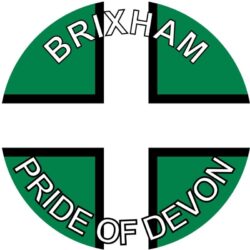 Brixham - Pride of Devon - TWO PACK - Car Bumper Laptop Window Decal County Flag Sticker