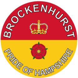 Brockenhurst - Pride of Hampshire - TWO PACK - Car Bumper Laptop Window Decal County Flag Sticker