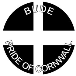 Bude - Pride of Cornwall - TWO PACK - Car Bumper Laptop Window Decal County Flag Sticker