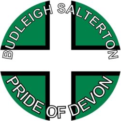 Budleigh Salterton - Pride of Devon - TWO PACK - Car Bumper Laptop Window Decal County Flag Sticker