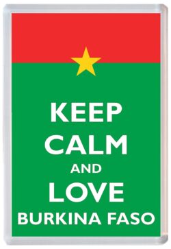 Keep Calm and Love Burkina Faso - Jumbo Fridge Magnet Souvenir Gift Present