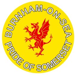 Burnham-on-Sea - Pride of Somerset - TWO PACK - Car Bumper Laptop Window Decal County Flag Sticker