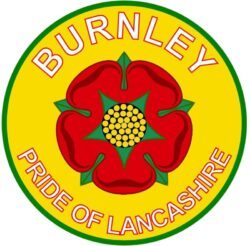 Burnley - Pride of Lancashire - TWO PACK - Car Bumper Laptop Window Decal County Flag Sticker