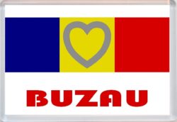 Buzau - Love Romania/Romanian Towns & Cities Flag - Jumbo Fridge Magnet Souvenir Gift Present