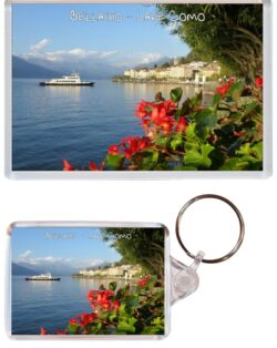 Bellagio - Lake Como - Italy - Jumbo Fridge Magnet & Double Sided Large Keyring Key Fob Chain Ring Gift Present Souvenir