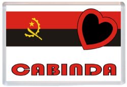 Cabinda - Love Angola/Angolan Towns & Cities Flag - Jumbo Fridge Magnet Souvenir Gift Present