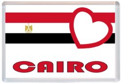Cairo - Love Egypt/Egyptian Towns & Cities Flag - Jumbo Fridge Magnet Souvenir Gift Present