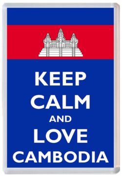 Keep Calm and Love Cambodia - Jumbo Fridge Magnet Souvenir Gift Present