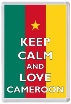 Keep Calm and Love Cameroon - Jumbo Fridge Magnet Souvenir Gift Present
