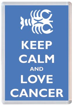 Keep Calm and Love Cancer - Jumbo Fridge Magnet Star Sign Souvenir Gift Present