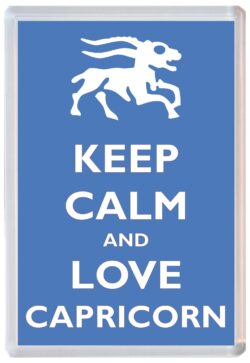 Keep Calm and Love Capricorn - Jumbo Fridge Magnet Star Sign Souvenir Gift Present