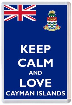 Keep Calm and Love The Cayman Islands - Jumbo Fridge Magnet Souvenir Gift Present