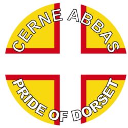 Cerne Abbas - Pride of Dorset - TWO PACK - Car Bumper Laptop Window Decal County Flag Sticker
