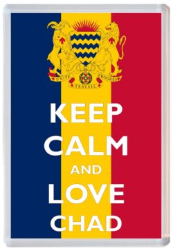 Keep Calm and Love Chad - Jumbo Fridge Magnet Souvenir Gift Present