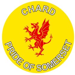 Chard - Pride of Somerset - TWO PACK - Car Bumper Laptop Window Decal County Flag Sticker