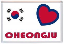 Cheongju - Love South Korea/Korean Towns & Cities Flag - Jumbo Fridge Magnet Souvenir Gift Present