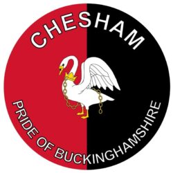 Chesham - Pride of Buckinghamshire - TWO PACK - Car Bumper Laptop Window Decal County Flag Sticker