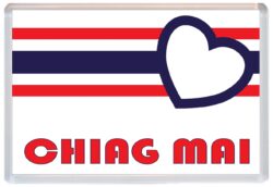 Chiag Mai - Love Thailand/Thai Towns & Cities Flag - Jumbo Fridge Magnet Souvenir Gift Present