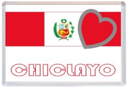 Chiclayo - Love Peru/Peruvian Towns & Cities Flag - Jumbo Fridge Magnet Souvenir Gift Present