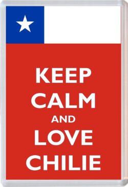 Keep Calm and Love Chilie - Jumbo Fridge Magnet Souvenir Gift Present