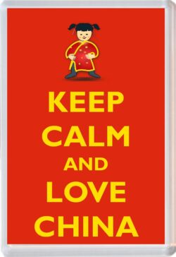 Keep Calm and Love China - Jumbo Fridge Magnet Souvenir Gift Present
