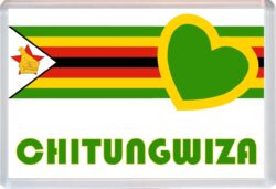 Chitungwiza - Love Zimbabwe/Zimbabwean Towns & Cities Flag - Jumbo Fridge Magnet Souvenir Gift Present