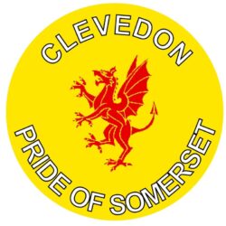 Clevedon - Pride of Somerset - TWO PACK - Car Bumper Laptop Window Decal County Flag Sticker