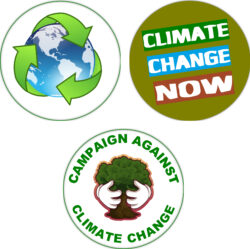 Campaign Against Climate Change - THREE PACK - Car Bumper Laptop Window Decal Sticker