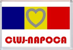 Cluj-Napoca - Love Romania/Romanian Towns & Cities Flag - Jumbo Fridge Magnet Souvenir Gift Present