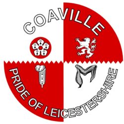 Coalville - Pride of Leicestershire - TWO PACK - Car Bumper Laptop Window Decal County Flag Sticker
