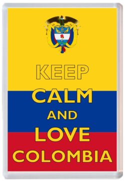 Keep Calm and Love Colombia - Jumbo Fridge Magnet Souvenir Gift Present