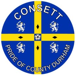 Consett - Pride of County Durham - TWO PACK - Car Bumper Laptop Window Decal County Flag Sticker