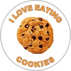 I Love Eating Cookies - 59mm Badge/Badges Fun Gift Present