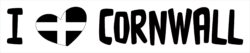 I Love Cornwall - Car Bumper Laptop Window Decal Sticker