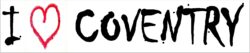I Love Coventry - Car Bumper Laptop Window Decal Sticker