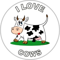 I Love Cows - 59mm Badge/Badges Fun Gift Present
