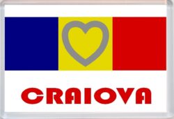 Craiova - Love Romania/Romanian Towns & Cities Flag - Jumbo Fridge Magnet Souvenir Gift Present
