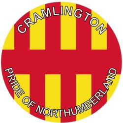 Cramlington - Pride of Northumberland - TWO PACK - Car Bumper Laptop Window Decal County Flag Sticker