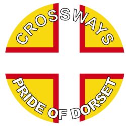 Crossways - Pride of Dorset - TWO PACK - Car Bumper Laptop Window Decal County Flag Sticker