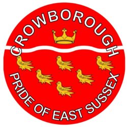 Crowborough - Pride of East Sussex - TWO PACK - Car Bumper Laptop Window Decal County Flag Sticker