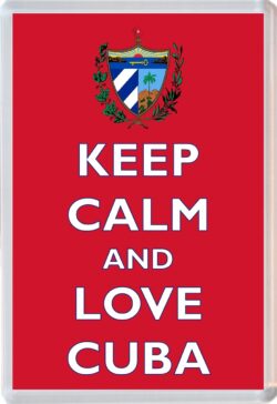 Keep Calm and Love Cuba - Jumbo Fridge Magnet Souvenir Gift Present
