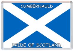 Cumbernauld - Love Scotland/Scottish Towns & Cities Flag - Jumbo Fridge Magnet Souvenir Gift Present