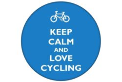Keep Calm and Love Cycling - 59mm Birthday Pin Badge Gift Present
