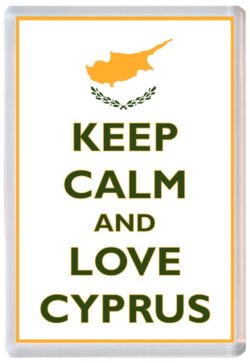 Keep Calm and Love Cyprus - Jumbo Fridge Magnet Souvenir Gift Present