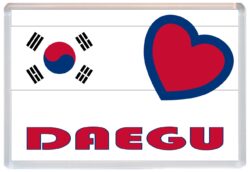 Daegu - Love South Korea/Korean Towns & Cities Flag - Jumbo Fridge Magnet Souvenir Gift Present