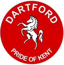 Dartford - Pride of Kent - TWO PACK - Car Bumper Laptop Window Decal County Flag Sticker