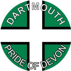 Dartmouth - Pride of Devon - TWO PACK - Car Bumper Laptop Window Decal County Flag Sticker